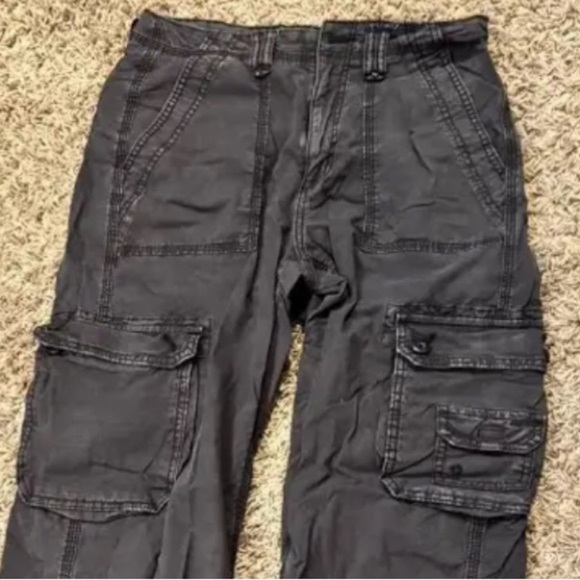 American Eagle (Size 12) Utilitarian Streetwear Grunge Khaki Cargo Pants - Picture 9 of 15